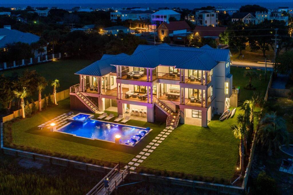 New Waterfront Home With Deep Water Dock アイルオブパームズ エクステリア 写真