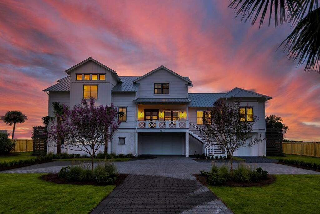 New Waterfront Home With Deep Water Dock アイルオブパームズ エクステリア 写真